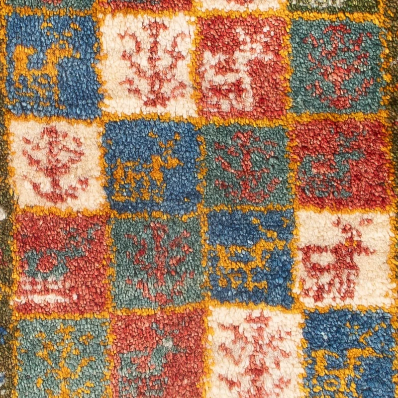 Gabbeh Persisch Teppich 40x60cm - Perserteppich Wollteppich - mehrfarbig