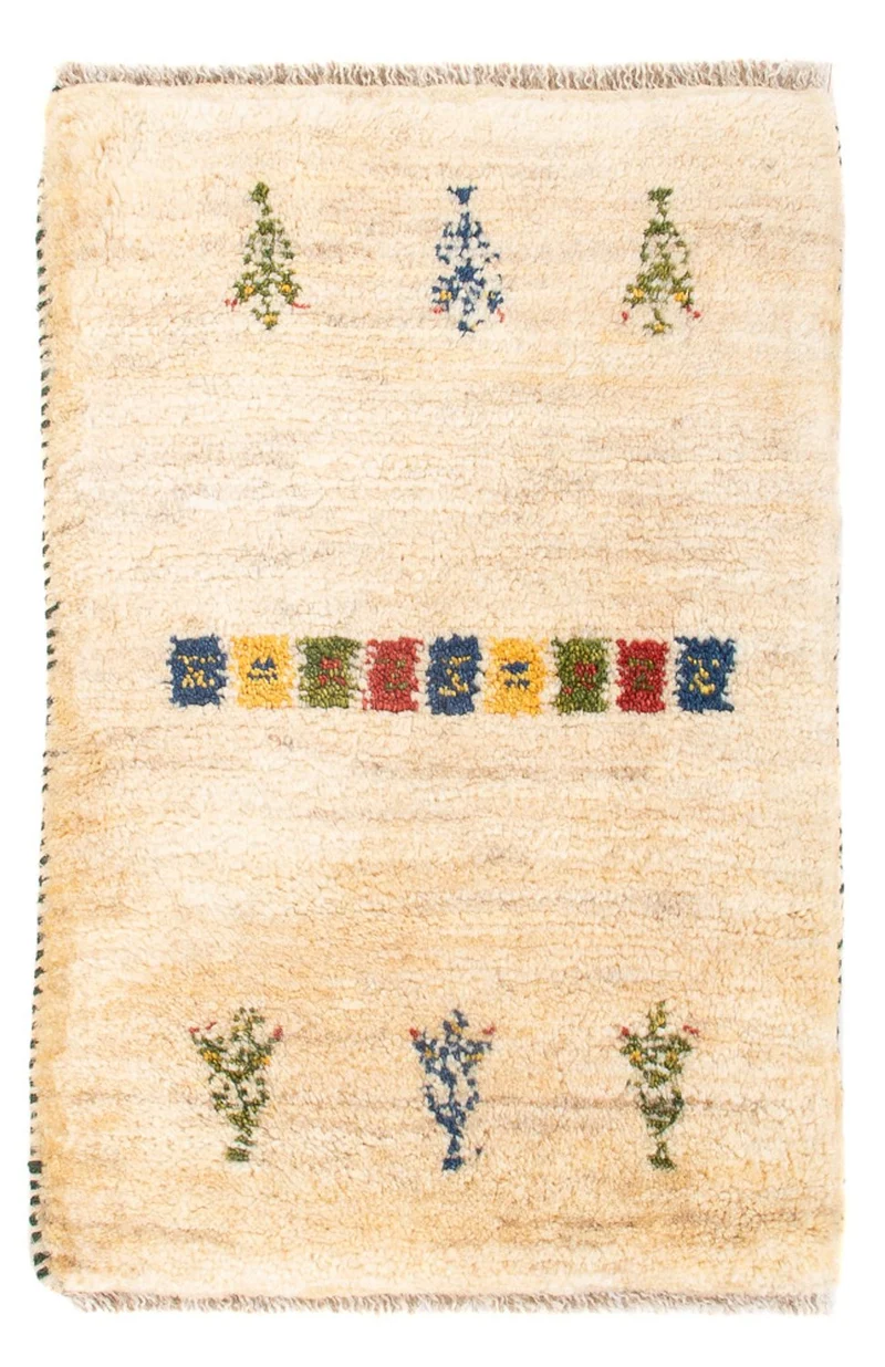 Gabbeh Persisch Teppich 40x60cm - Perserteppich Wollteppich - mehrfarbig