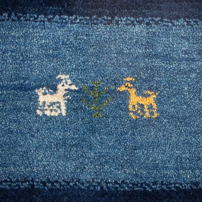 Gabbeh Persisch Teppich 40x60cm - Perserteppich Wollteppich - mehrfarbig