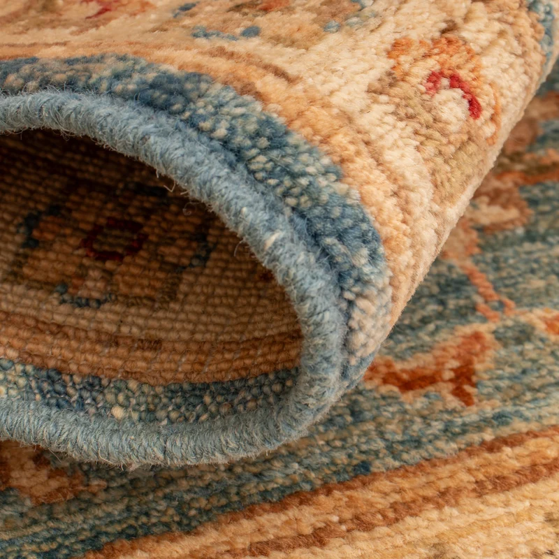 Ziegler Teppich 53x70cm - Orientteppich - hellblau