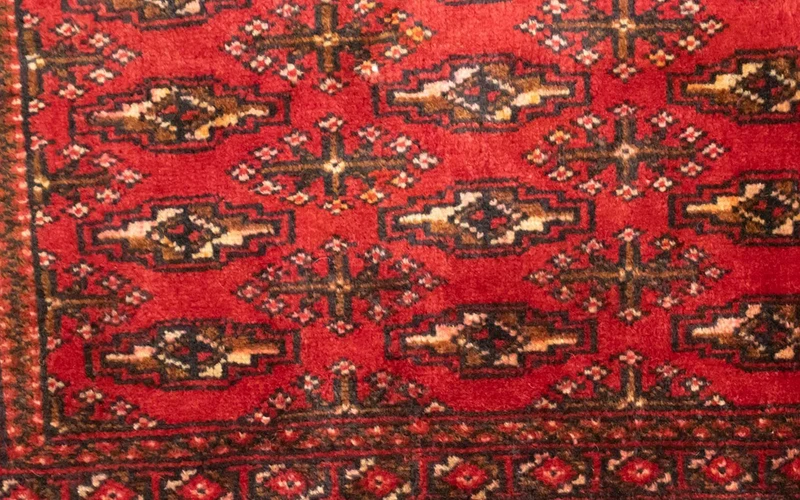 Turkaman Teppich 50x100cm - Orientteppich - rot