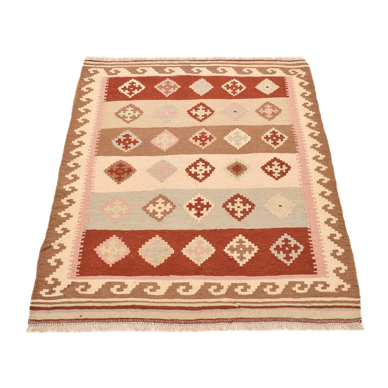Kelim Fars Teppich 100x147cm - mehrfarbig