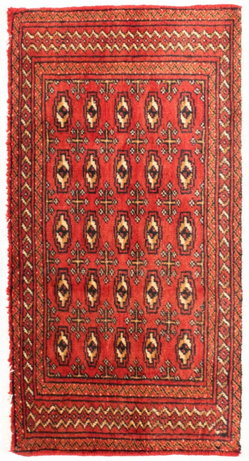 Turkaman Teppich 50x100cm - Orientteppich - rot