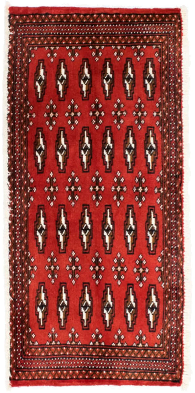 Turkaman Teppich 50x100cm - Orientteppich - rot