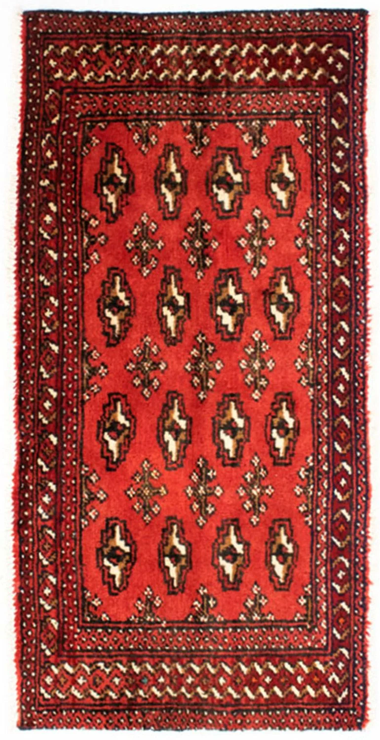 Turkaman Teppich 50x100cm - Orientteppich - rot