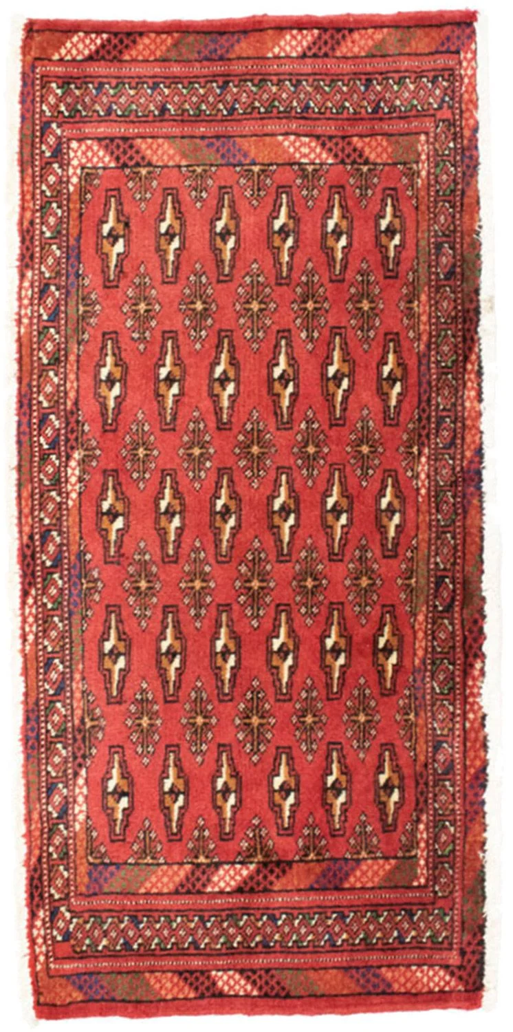 Turkaman Teppich 50x100cm - Orientteppich - rot