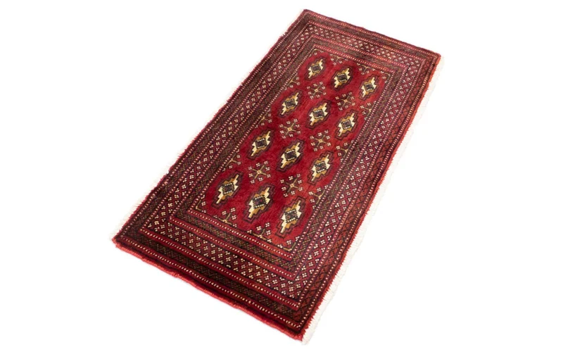 Turkaman Teppich 50x100cm - Orientteppich - rot