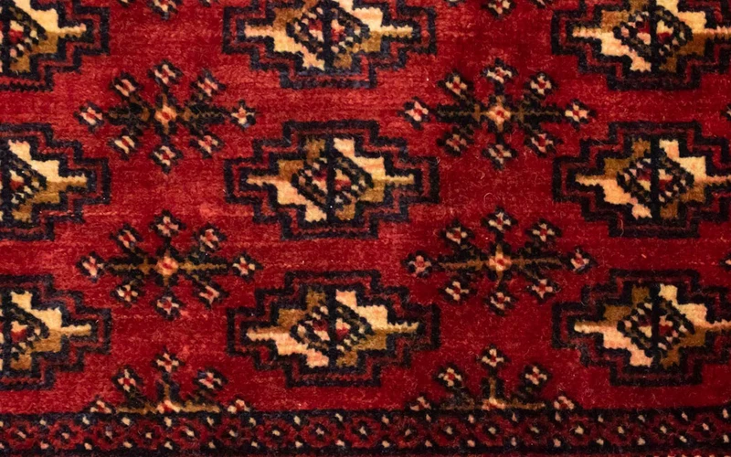 Turkaman Teppich 50x100cm - Orientteppich - rot