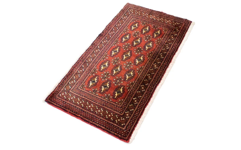 Turkaman Teppich 50x100cm - Orientteppich - rot