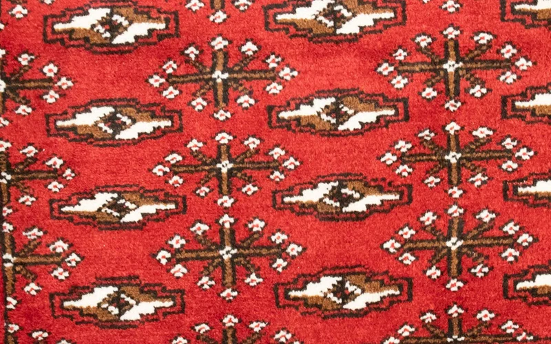Turkaman Teppich 50x100cm - Orientteppich - rot