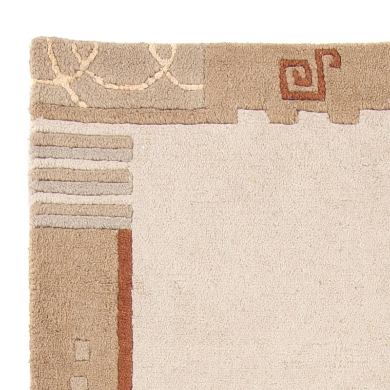 Nepal Teppich 80x150cm - Wollteppich - beige