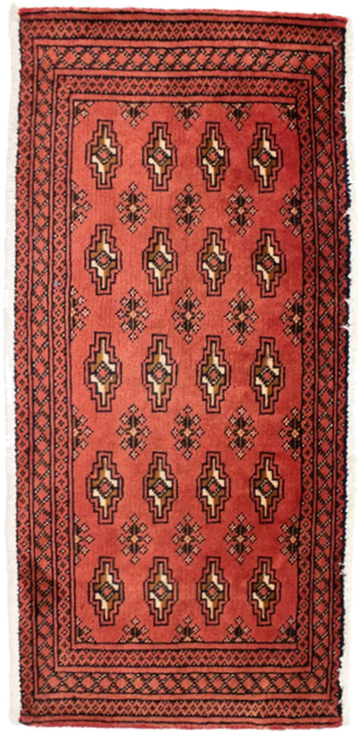 Turkaman Teppich 50x100cm - Orientteppich - rot