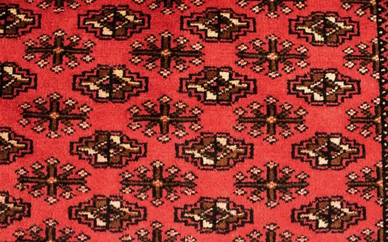 Turkaman Teppich 50x100cm - Orientteppich - rot