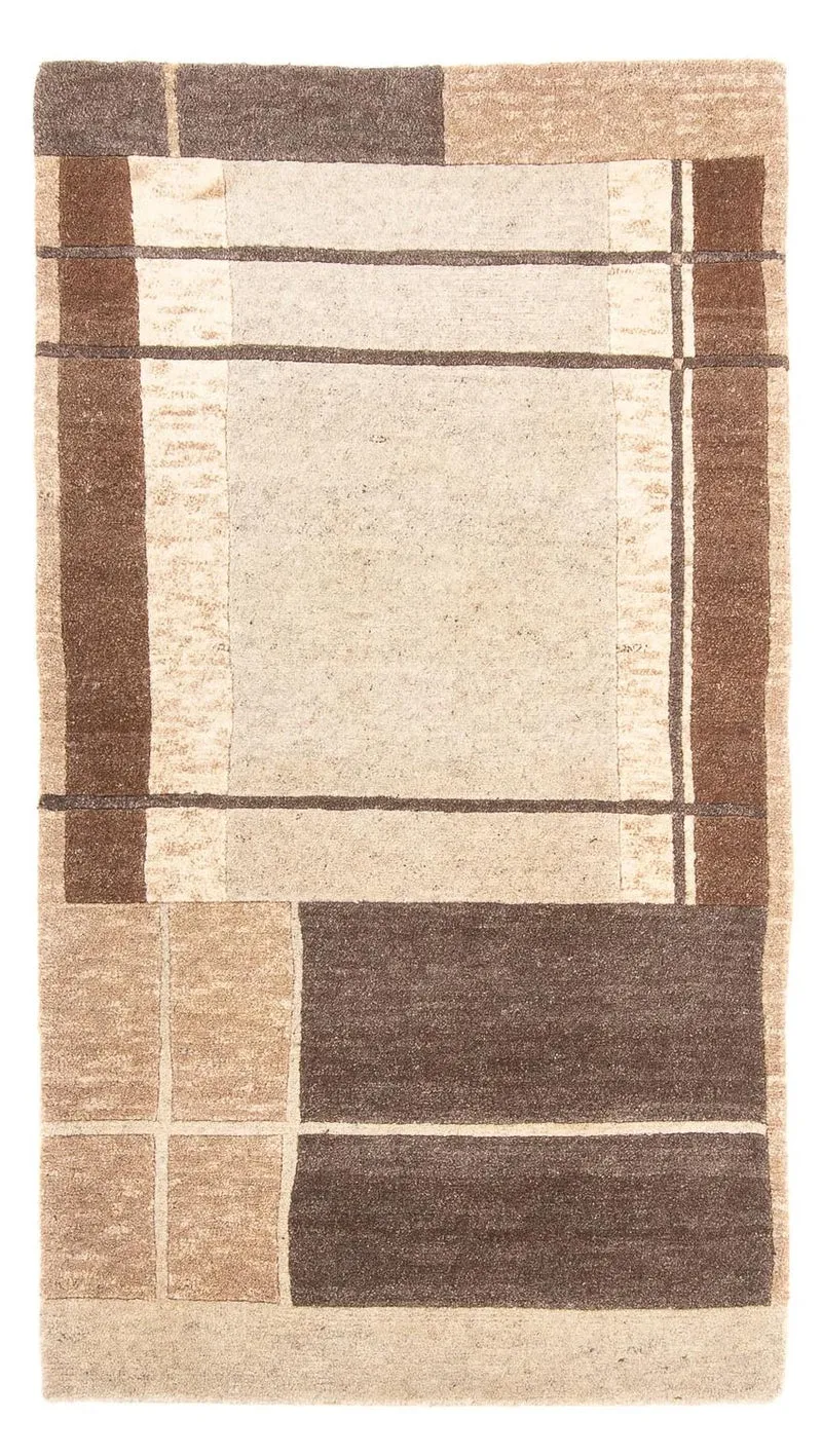 Nepal Teppich 90x160cm - Wollteppich - natur