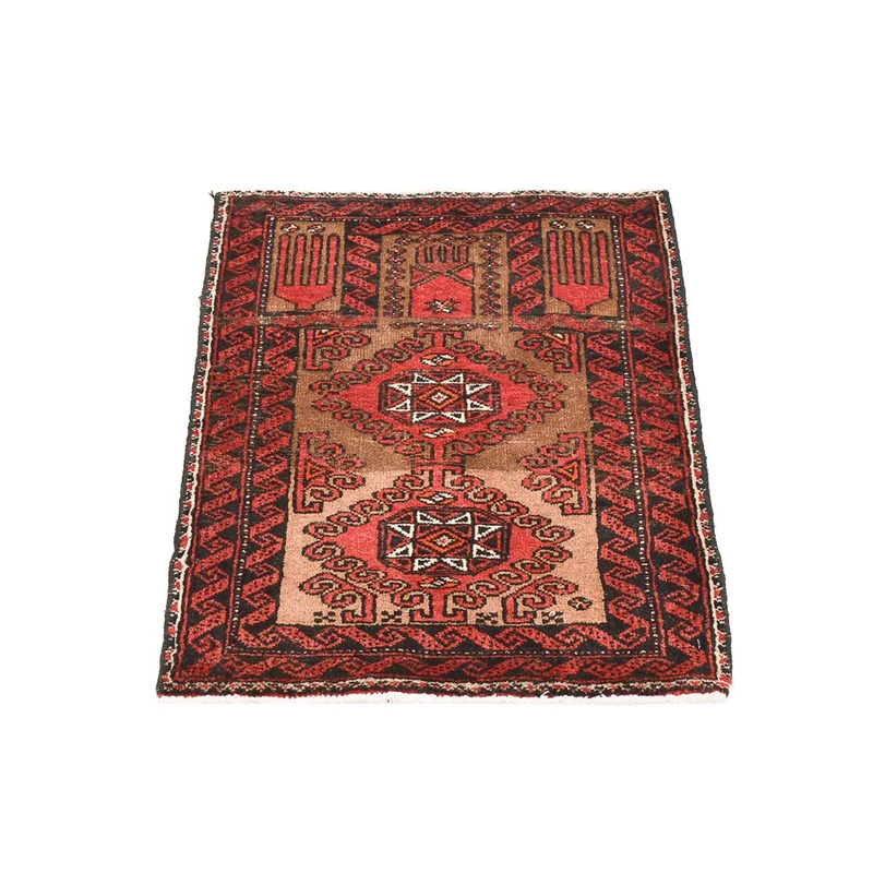 Hamadan Teppich 52x74cm - Perserteppich - rot