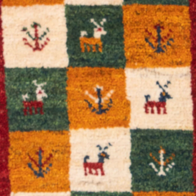 Gabbeh Teppich - Perser - 40 x 60 cm - mehrfarbig