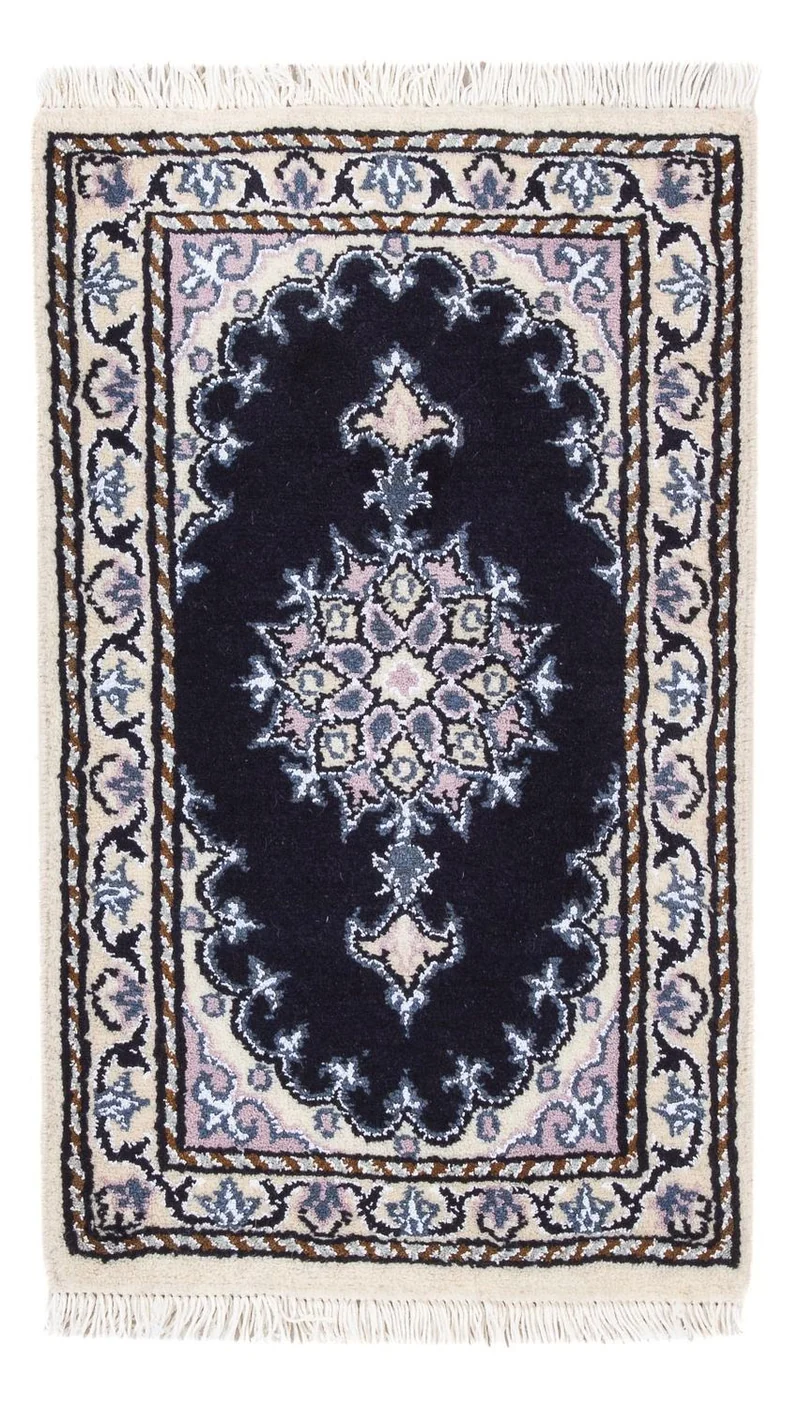 Nain - 12La Teppich 40x60cm - Perserteppich - dunkelblau