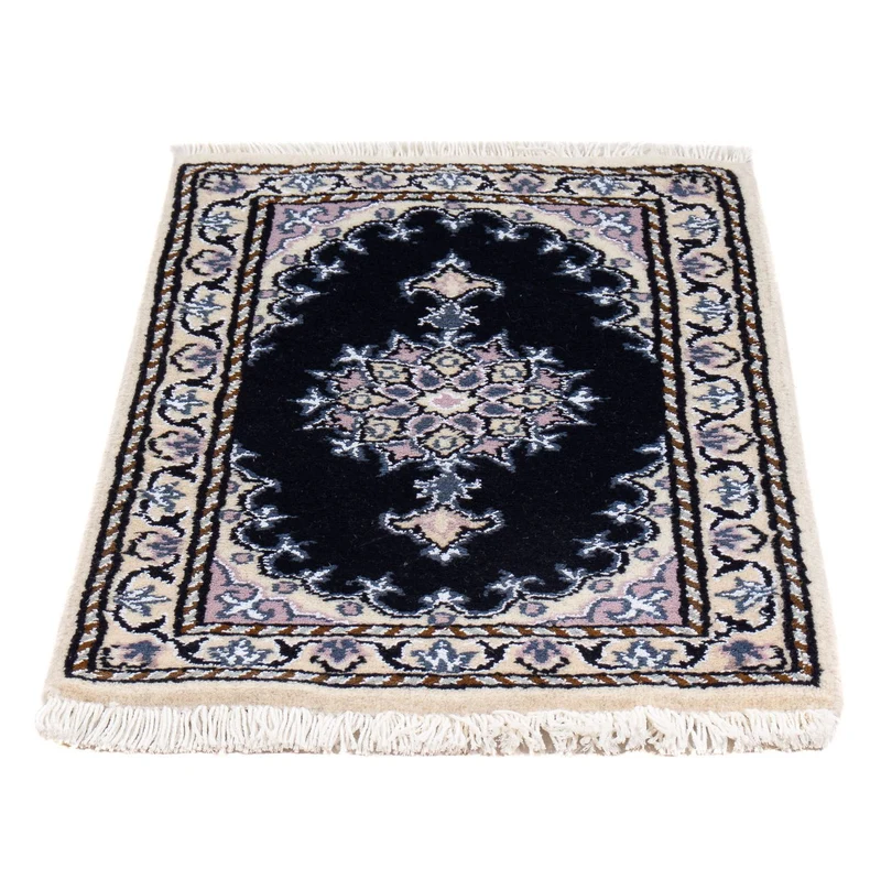 Nain - 12La Teppich 40x60cm - Perserteppich - dunkelblau