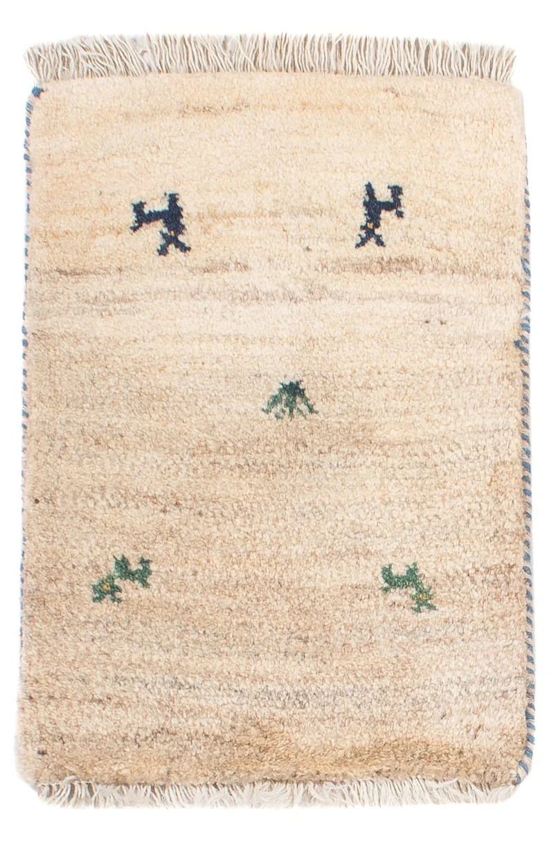 Gabbeh Persisch Teppich 40x60cm - Perserteppich Wollteppich - beige