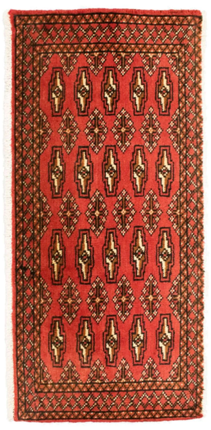 Turkaman Teppich 50x100cm - Orientteppich - rot