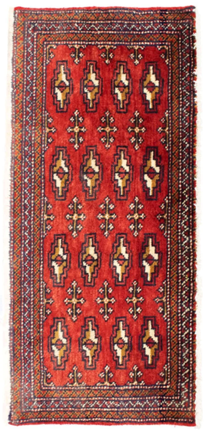 Turkaman Teppich 50x100cm - Orientteppich - rot