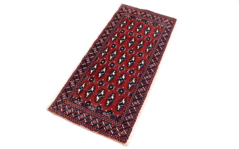 Turkaman Teppich 50x100cm - Orientteppich - rot