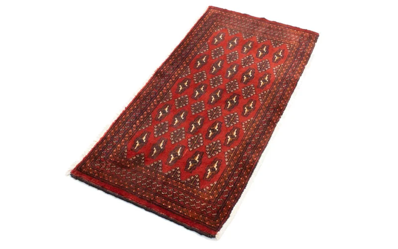 Turkaman Teppich 50x100cm - Orientteppich - rot
