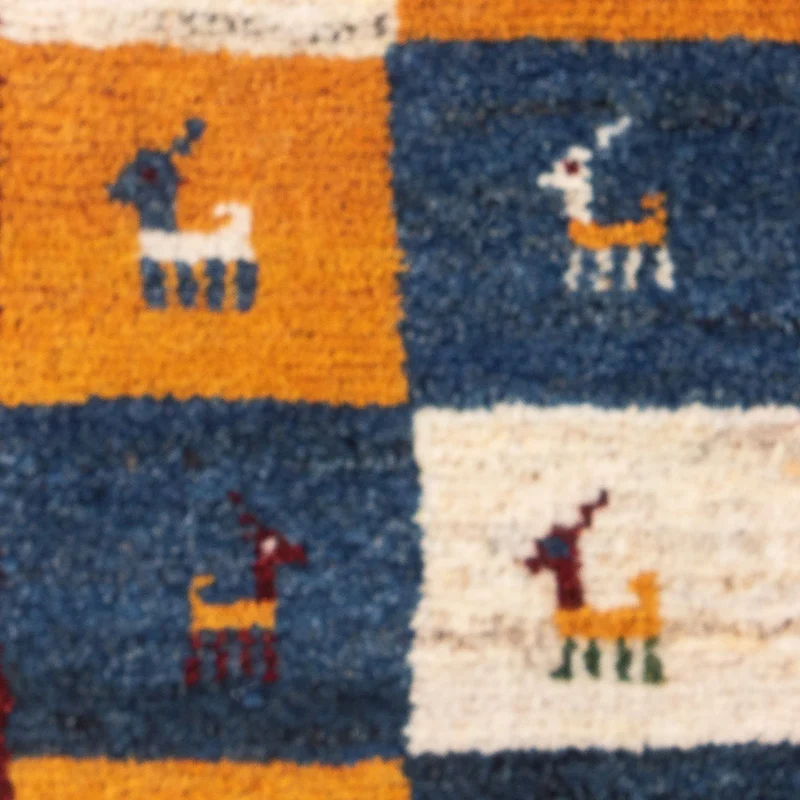Gabbeh Persisch Teppich 40x60cm - Perserteppich Wollteppich - mehrfarbig
