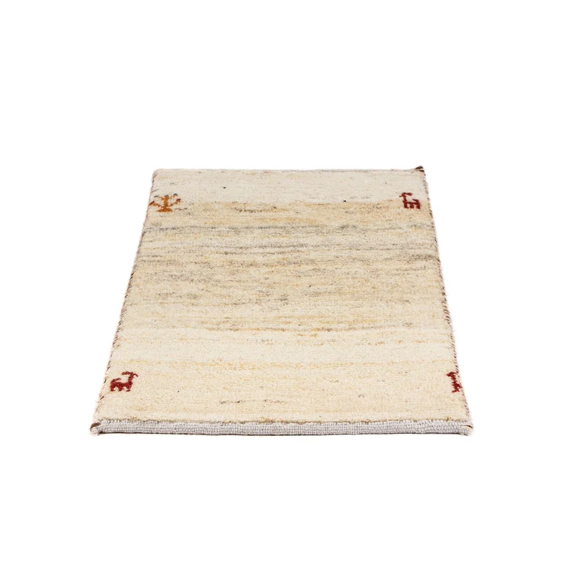 Gabbeh Teppich - Loribaft Perser 40 x 60 cm - beige