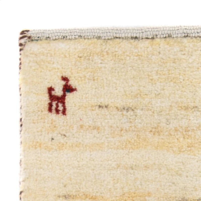 Gabbeh Teppich - Loribaft Perser 40 x 60 cm - beige