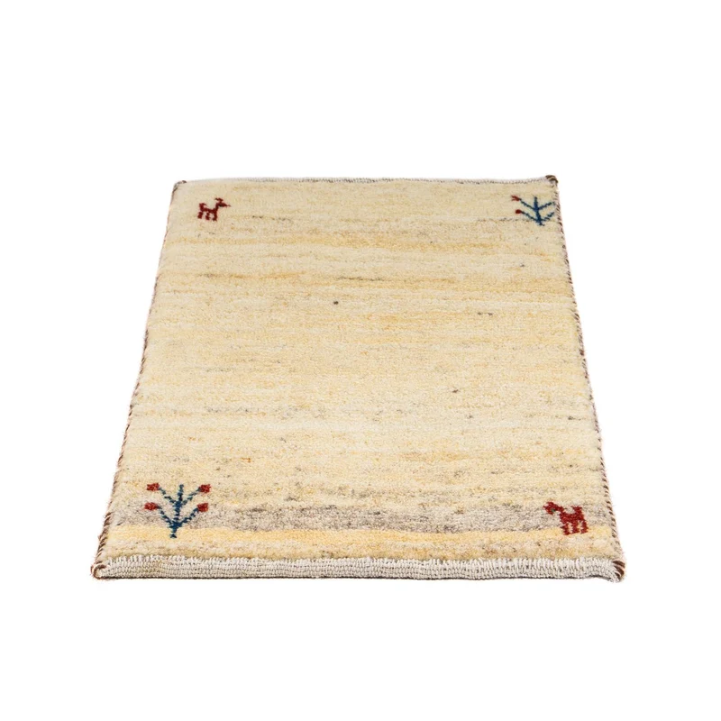 Gabbeh Teppich - Loribaft Perser 40 x 60 cm - beige