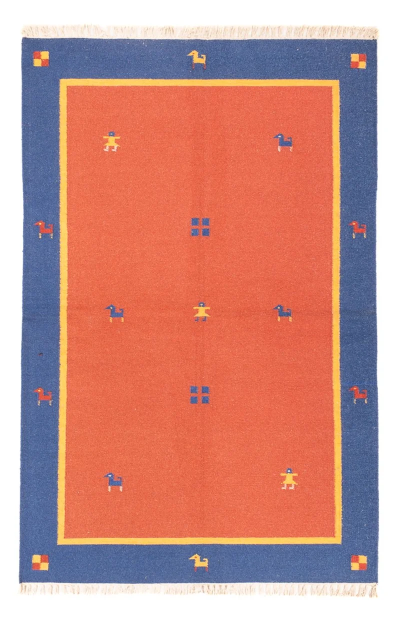 Kelim Modern Teppich 140x200cm - mehrfarbig