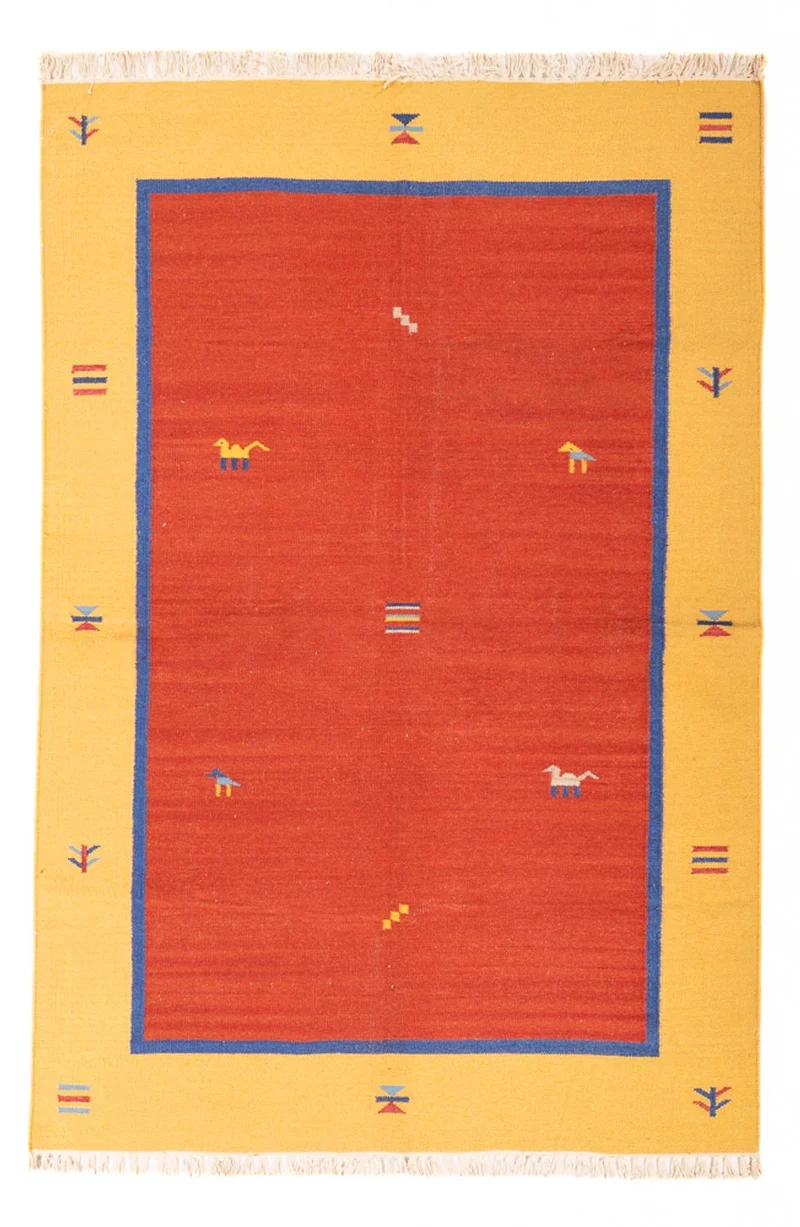 Kelim Modern Teppich 140x200cm - mehrfarbig