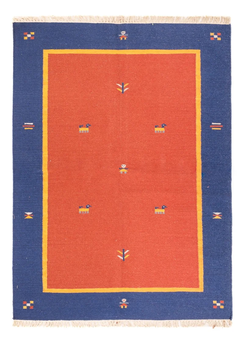 Kelim Modern Teppich 140x200cm - mehrfarbig
