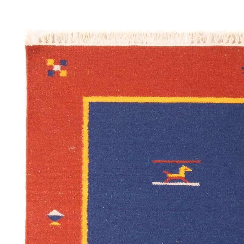 Kelim Modern Teppich 140x200cm - mehrfarbig