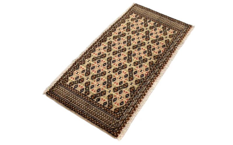 Turkaman Teppich 50x100cm - Orientteppich - beige