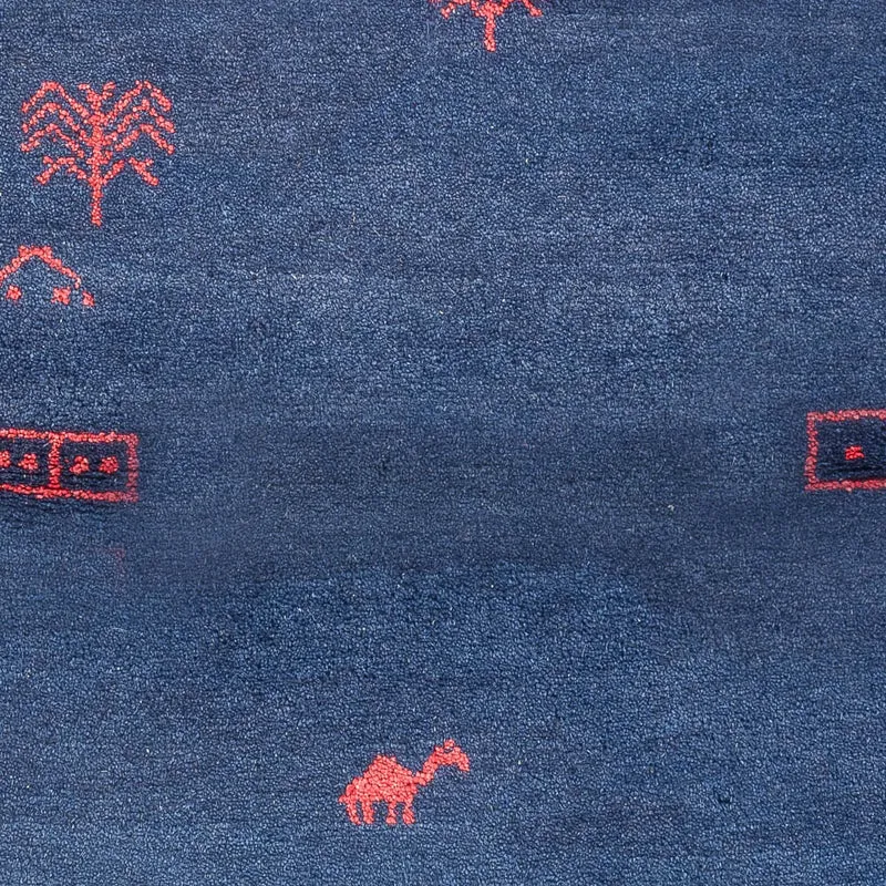 Gabbeh Teppich - Indus - 120 x 180 cm - dunkelblau