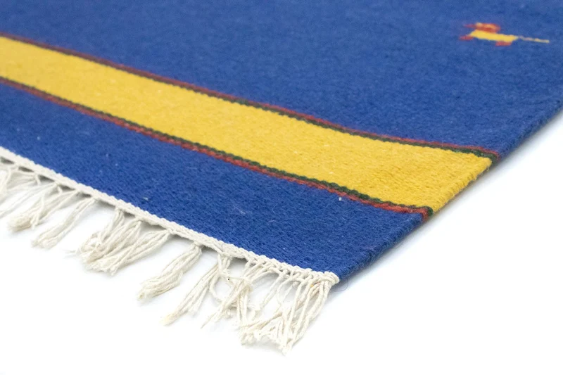 Kelim Modern Teppich 120x180cm - blau