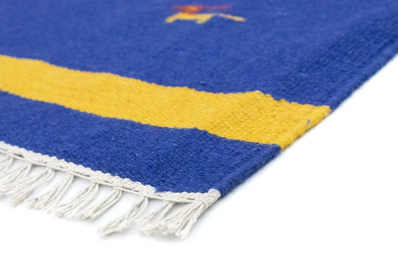 Kelim Modern Teppich 120x180cm - blau