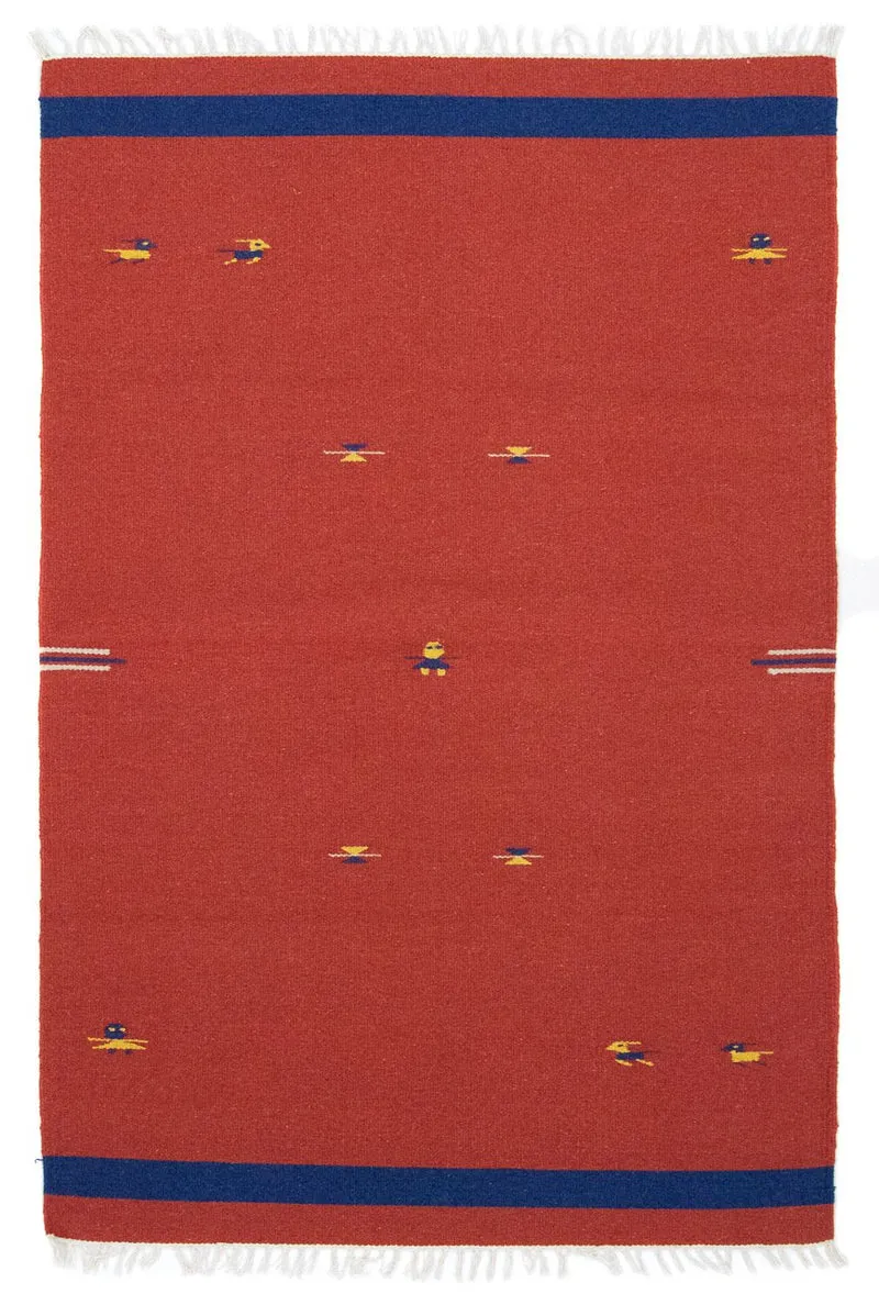 Kelim Modern Teppich 120x180cm - rot
