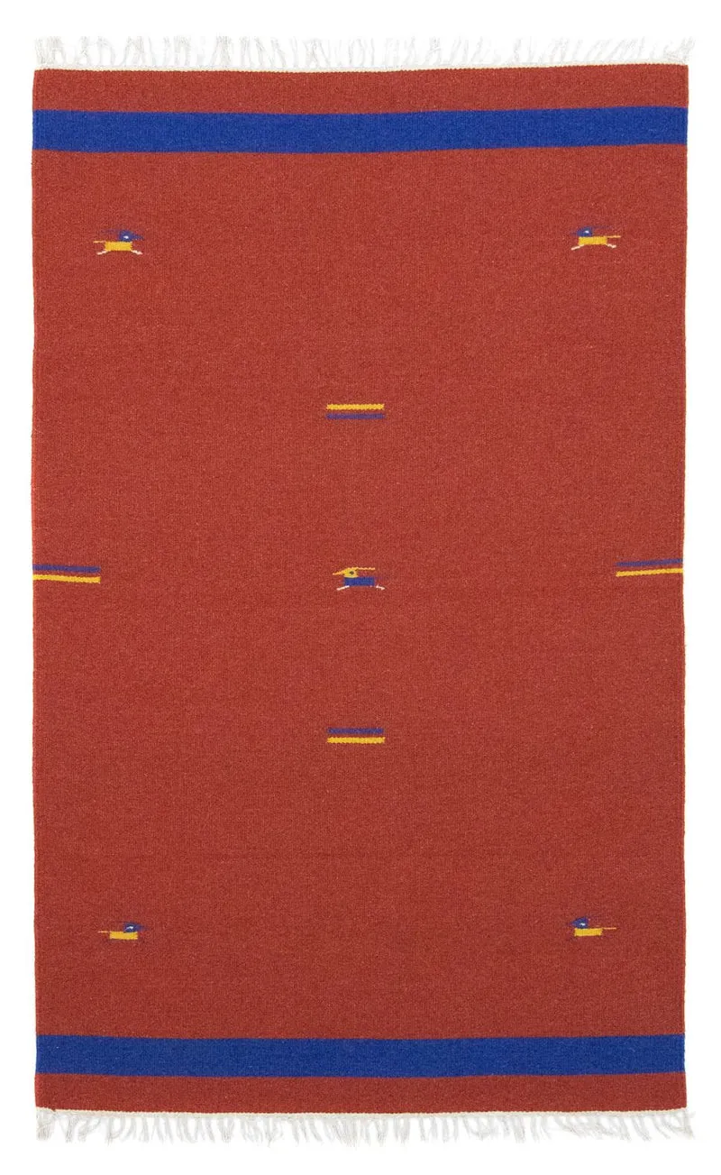 Kelim Modern Teppich 120x180cm - rot