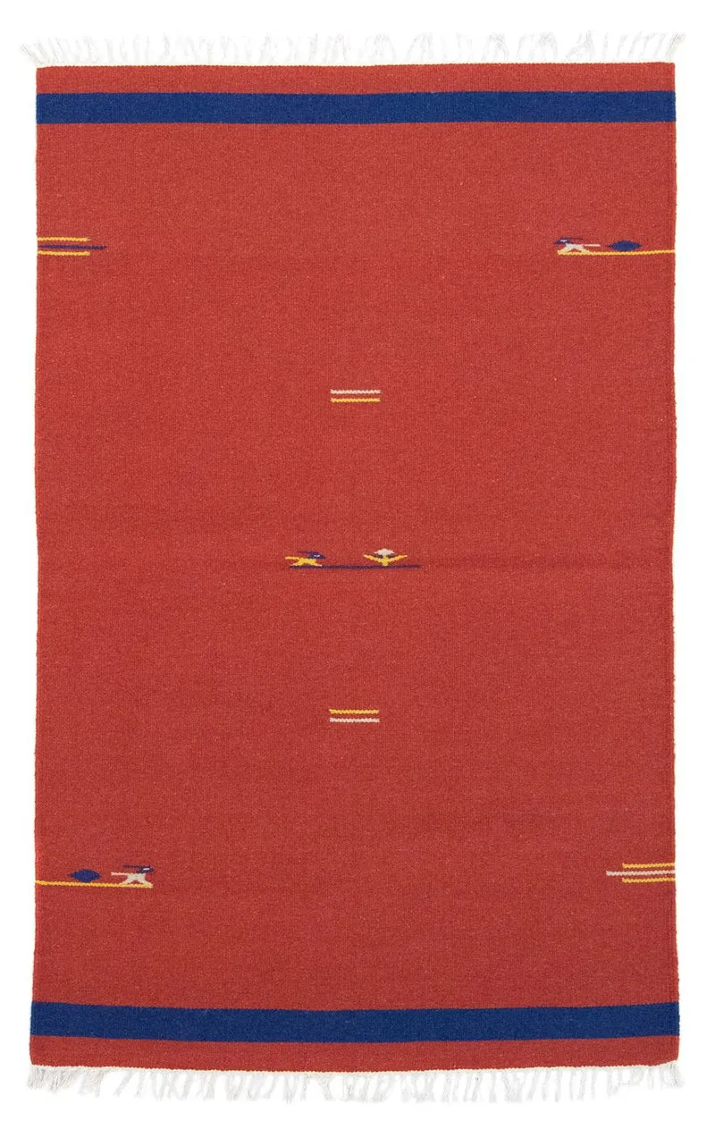 Kelim Modern Teppich 120x180cm - rot