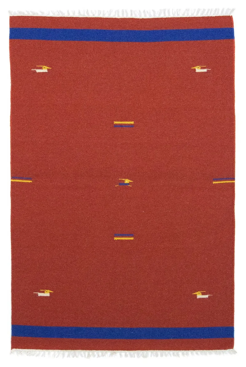 Kelim Modern Teppich 120x180cm - rot