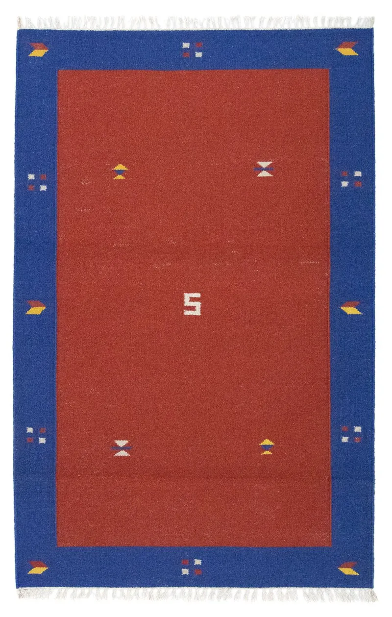 Kelim Modern Teppich 120x180cm - rot