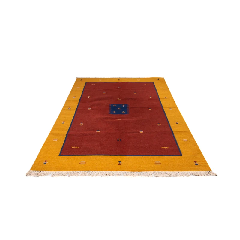 Kelim Teppich - Trendy 170 x 240 cm - dunkelrot