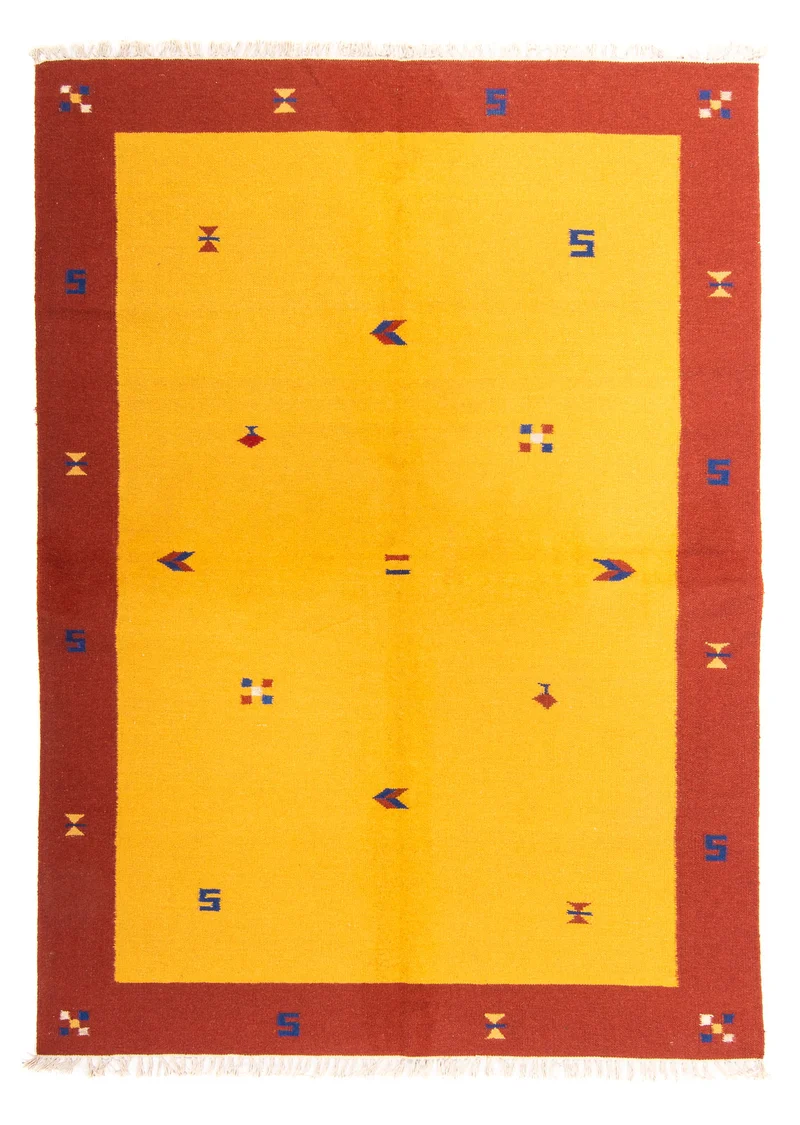 Kelim Modern Teppich 170x240cm - gold