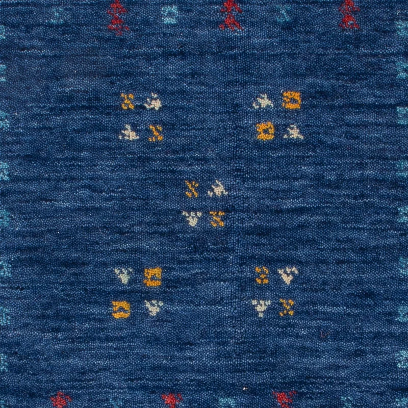 Wollteppich - 60 x 90 cm - dunkelblau