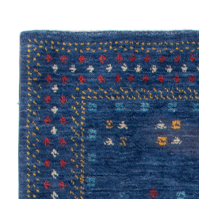 Wollteppich - 60 x 90 cm - dunkelblau