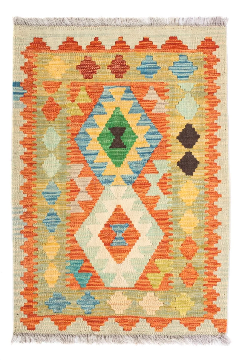 Kelim Maimene Teppich 63x89cm - mehrfarbig