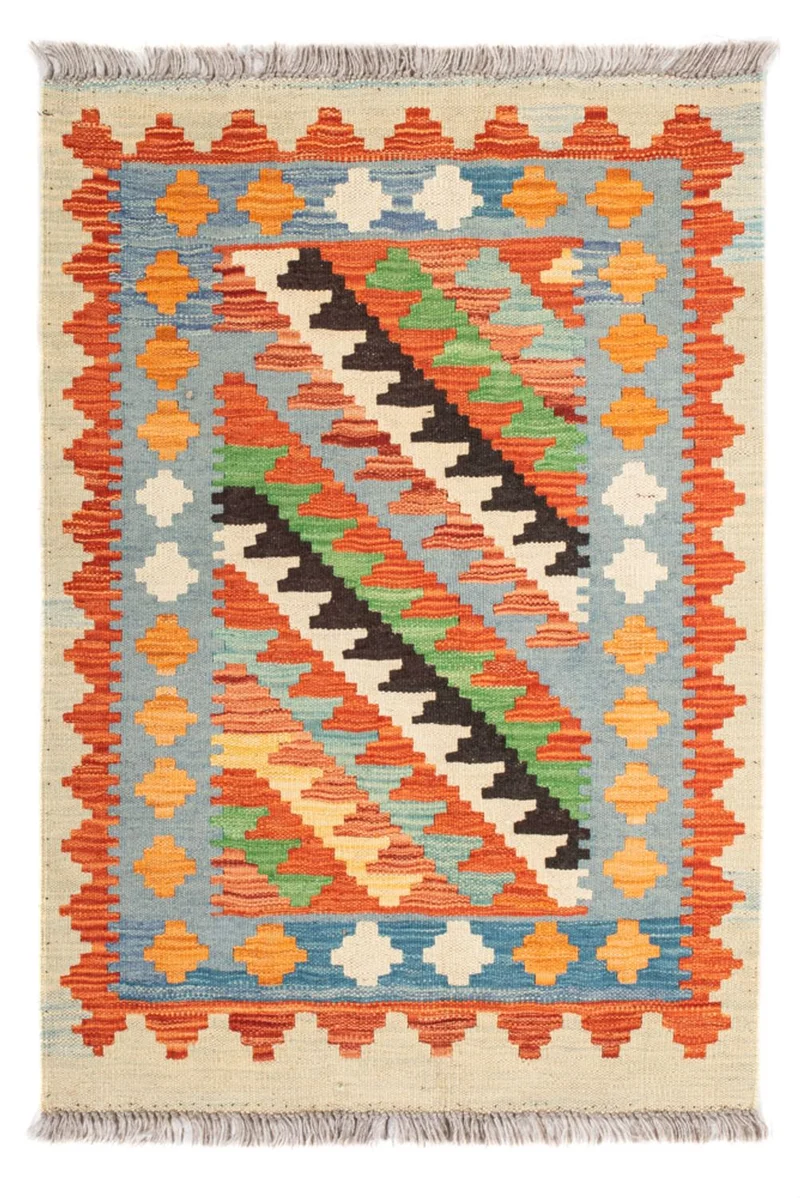 Kelim Maimene Teppich 63x89cm - mehrfarbig
